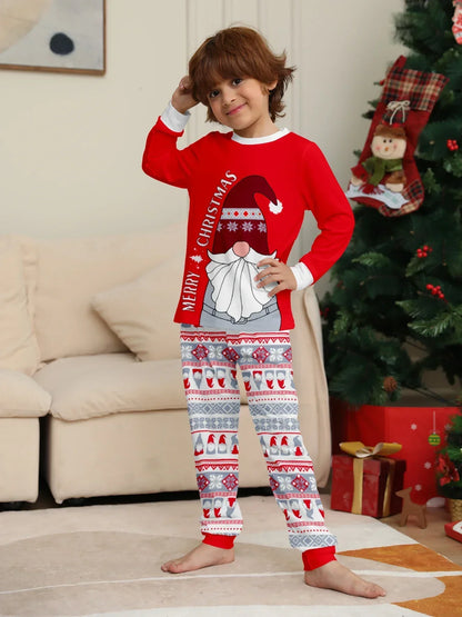 Merry Christmas Santa Claus Print Parent-Child Matching Pajamas Set Soft Cute Boys Girls Clothing Sets Pyjamas Xmas Family Look