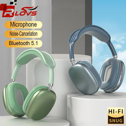 Wireless Headphones Bluetooth Headset with Mic Noise Cancelling Headsets Stereo Sound Earbuds Sports Headphones Supports TF