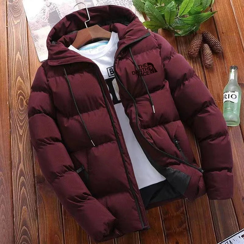 2024 New Fashion Trend Versatile Men'S Advanced Casual Jacket, Winter Jacket with Hat Warm Large Size