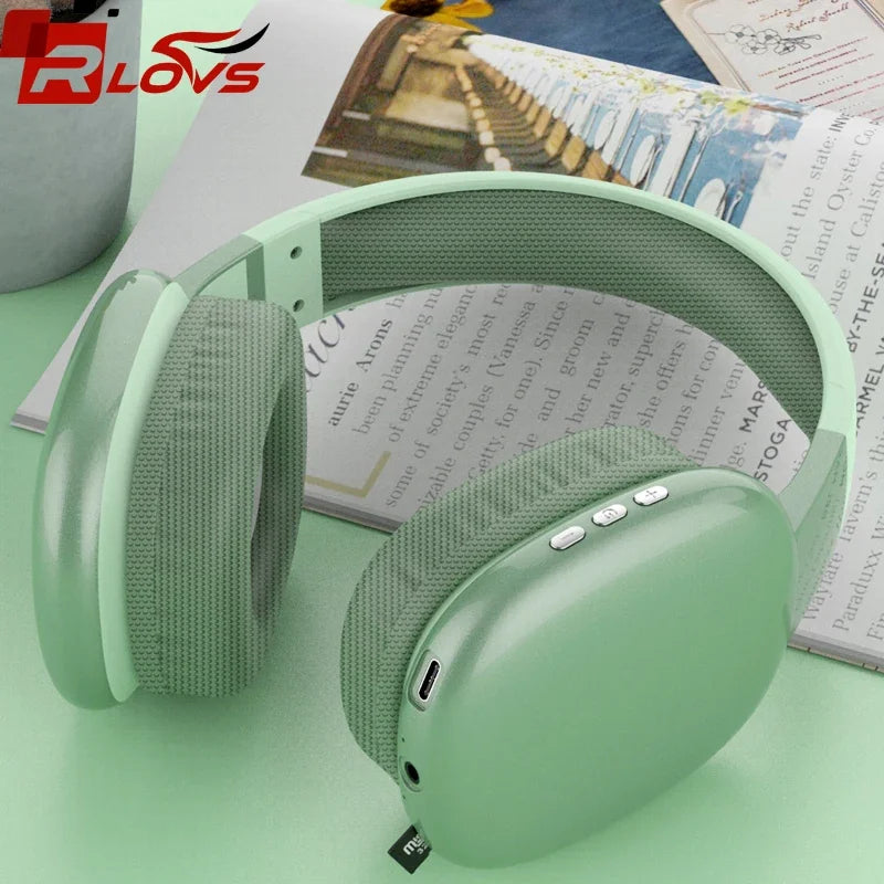 Wireless Headphones Bluetooth Headset with Mic Noise Cancelling Headsets Stereo Sound Earbuds Sports Headphones Supports TF