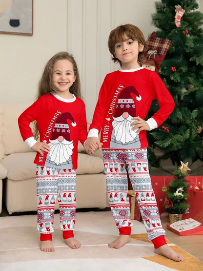 Merry Christmas Santa Claus Print Parent-Child Matching Pajamas Set Soft Cute Boys Girls Clothing Sets Pyjamas Xmas Family Look