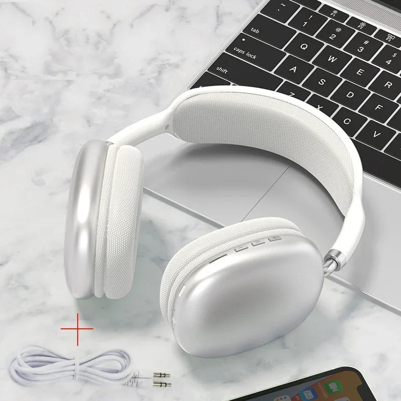 Wireless Headphones Bluetooth Headset with Mic Noise Cancelling Headsets Stereo Sound Earbuds Sports Headphones Supports TF