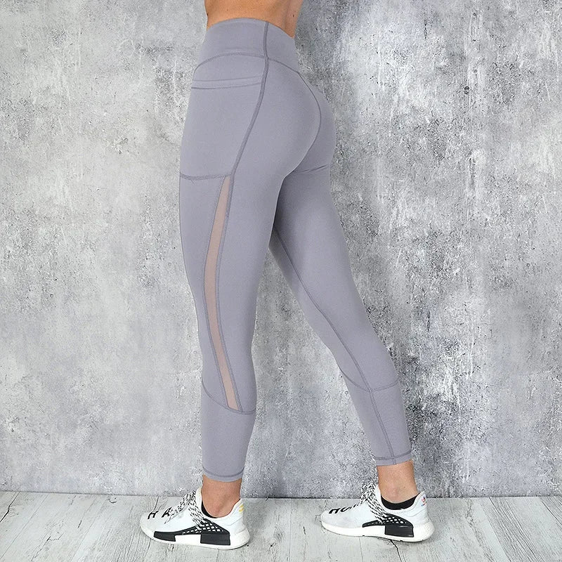 Sportswear Woman Gym Leggings Pocketed Yoga Pants Fitness Running Pants Stretchy Sportswear plus Size Sports Gym Pant for Women