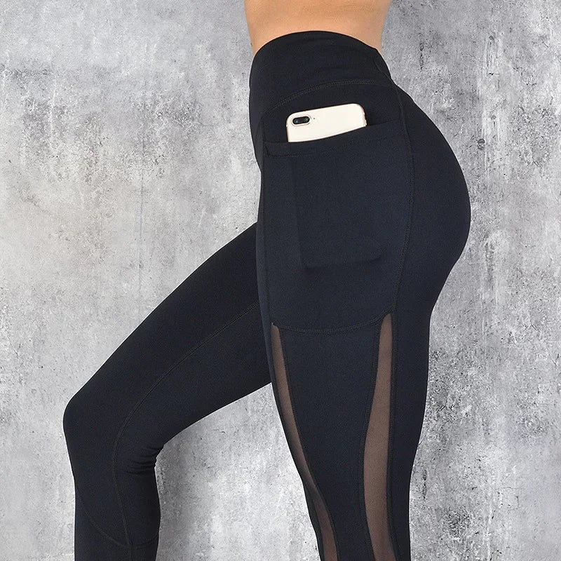 Sportswear Woman Gym Leggings Pocketed Yoga Pants Fitness Running Pants Stretchy Sportswear plus Size Sports Gym Pant for Women