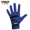 Men's Left-handed Golf Gloves for Summer, Blue Microfiber Sports Gloves, Breathable Non-slip Gloves