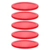 5pcs Red 2 Inch Mini Air Hockey Pucks Portable Compact Design for Home Office Travel Family Fun Table Top Desk Accessories